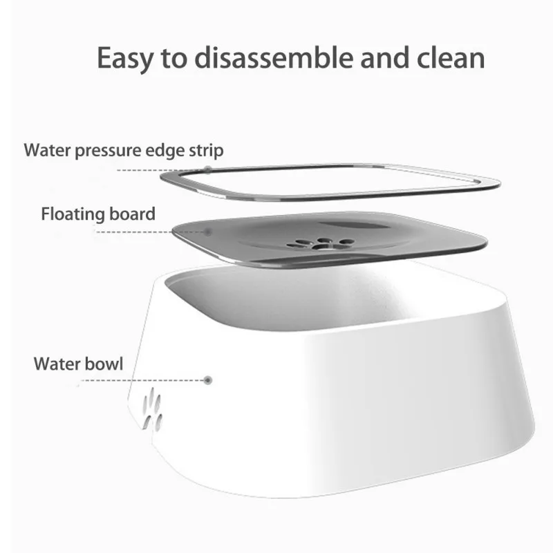 

Pet Water Bowl Machine Carried Floating Bowl Dog and Cat Water Bowl Slow Water Feeder Dispenser Anti-Overflow