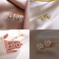 new crystal pearl butterfly vintage earrings large for women statement earrings geometric pendant earrings trend fashion jewelry