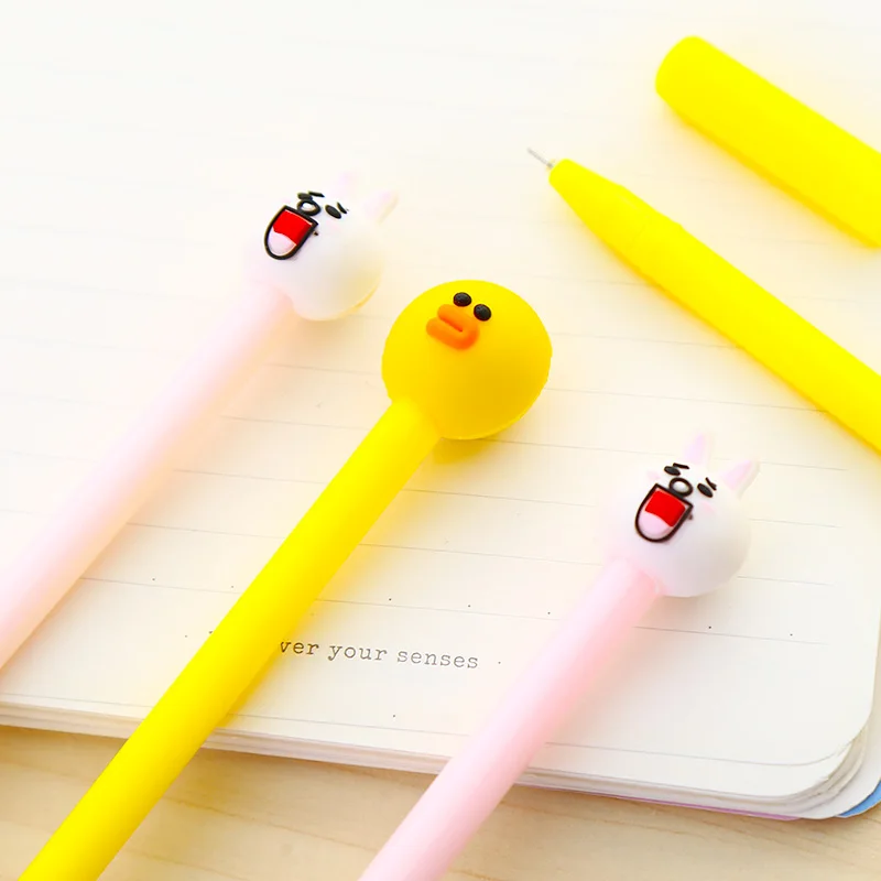 Корейская линия друг гелевая ручка Kawaii забавные аниме милые офисные школьные