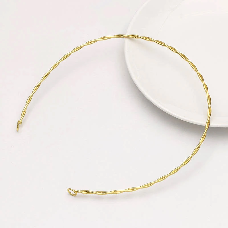 2 шт металлический провод скрученный ободок с застежкой круг колье воротник
