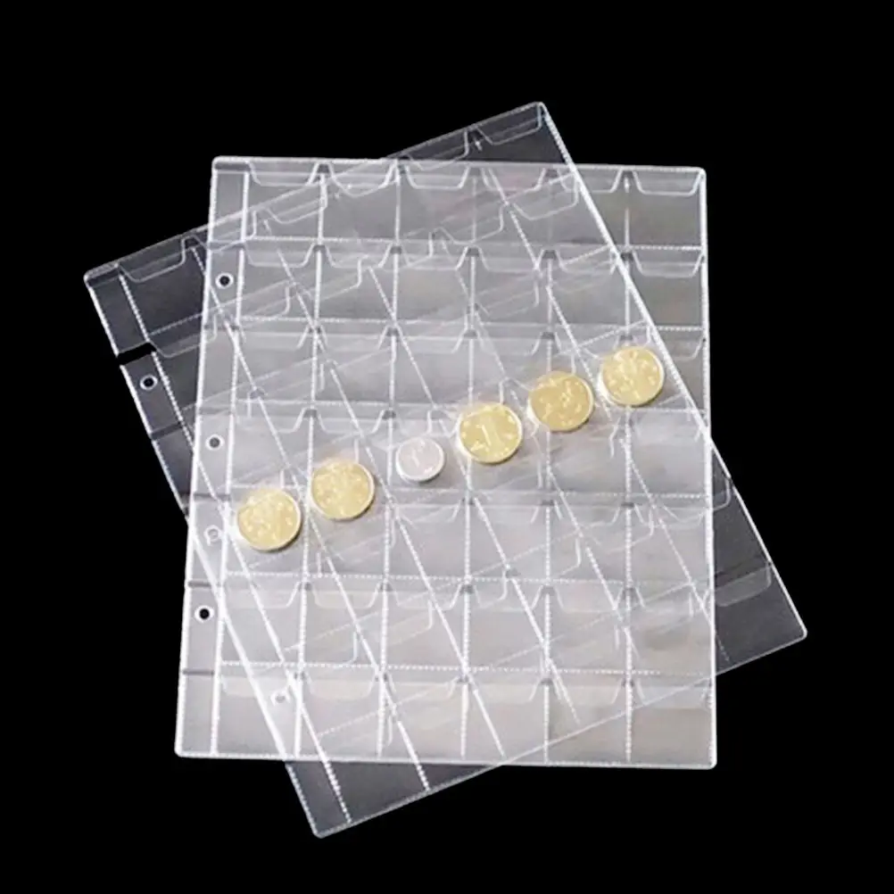 

42 Pockets Classic Plastic Coin Holder Sheet Storage Collection Money Album Case #H0VH# Drop Shipping