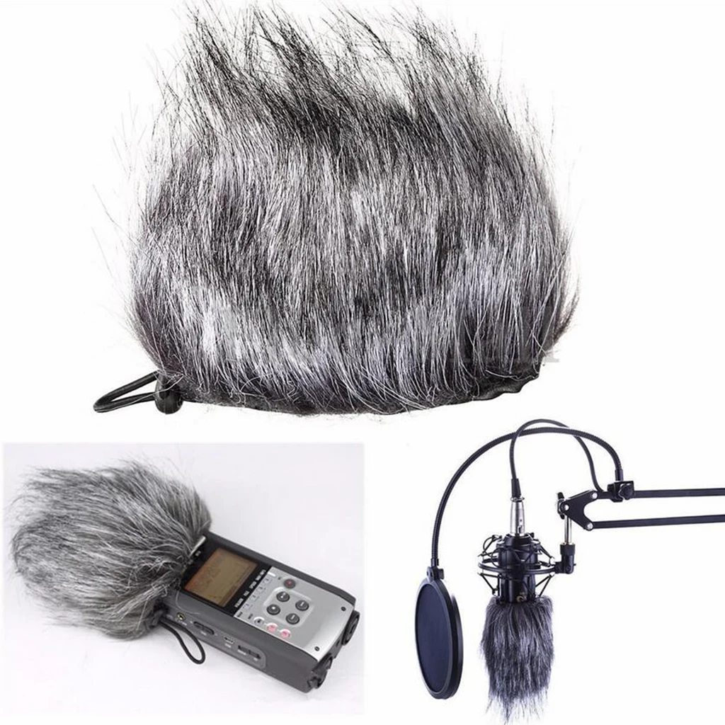 Микрофон муфта меховая ветровая Крышка для Zoom H1 H2N H4N Q3 Q3HD D50 Recorder|Детали и