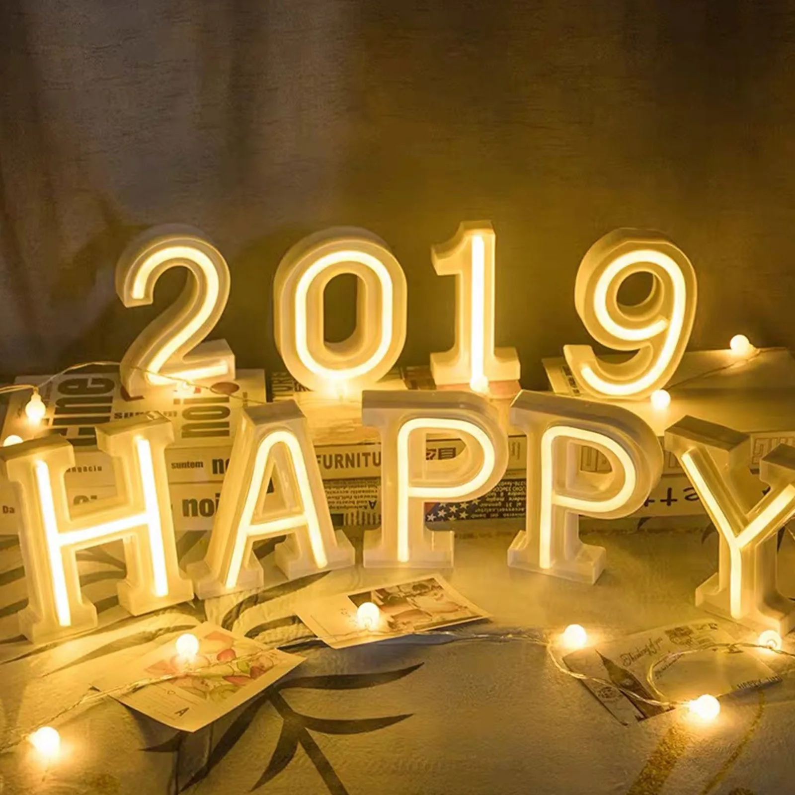 DIY 3D Number Light LED Night Lights Sign 0-7 Numbic Lamp Atmosphere Home Wedding Birthday Decor Christmas Ornaments | Дом и сад