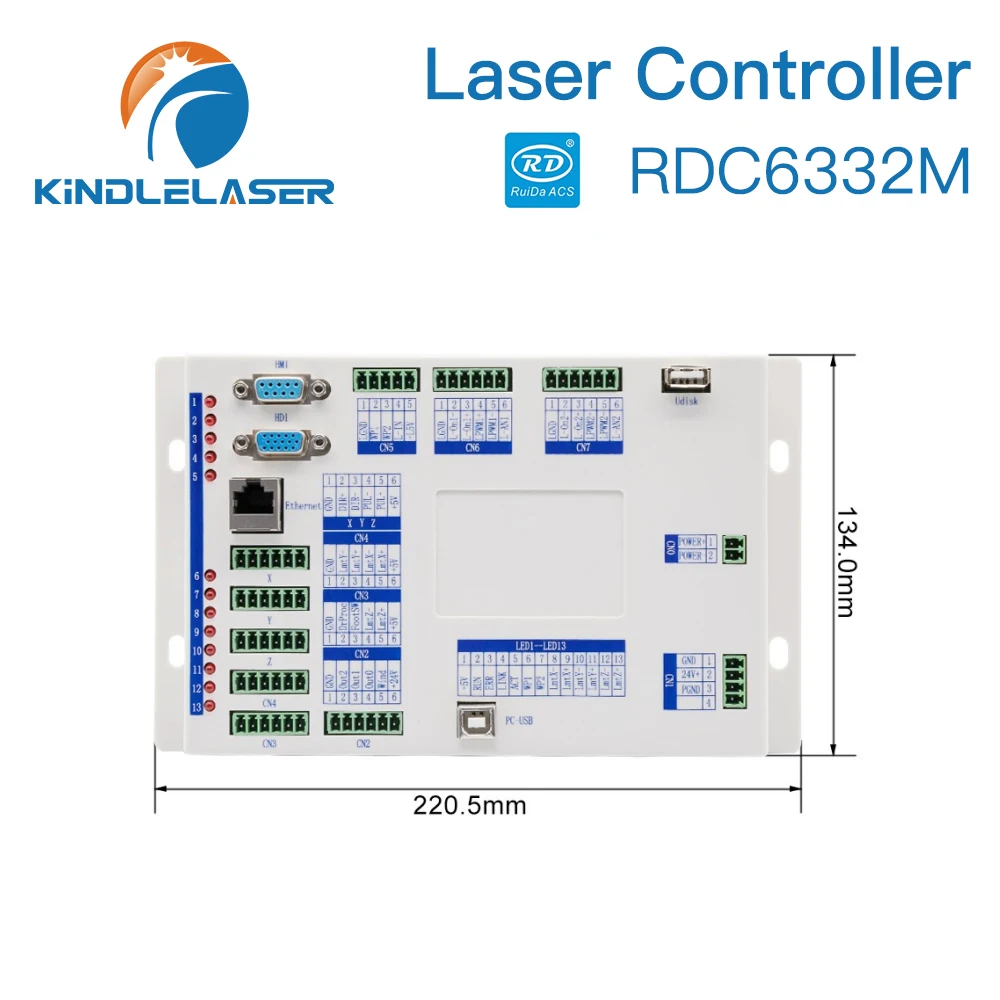 KINDLELASER Ruida dr 6332M Co2 лазерный контроллер DSP для лазерной лампы | Инструменты