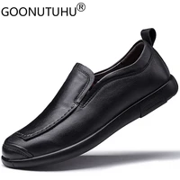 2021 fashion mens shoes casual genuine leather loafers male classic brown black flats shoe man driving shoes for men size 38 48