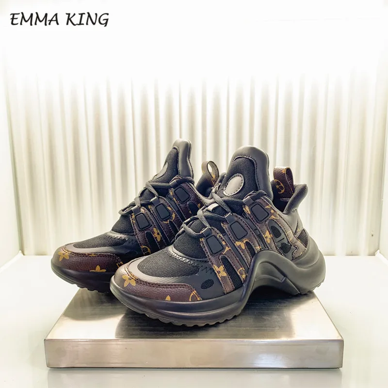 Emma king/Дизайнерские кроссовки на платформе; женская спортивная обувь на шнуровке для бега; Повседневная обувь из вулканизированной кожи и лайкры на плоской подошве; Прогулочные кроссовки - Цвет: style 10