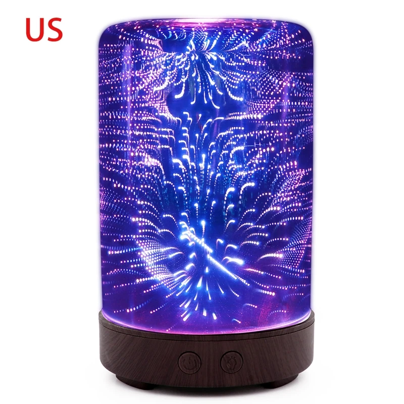 

3D Firework Night Light Essential Oil Diffuser Aroma Aromatherapy Fine Fog Humid M2EE