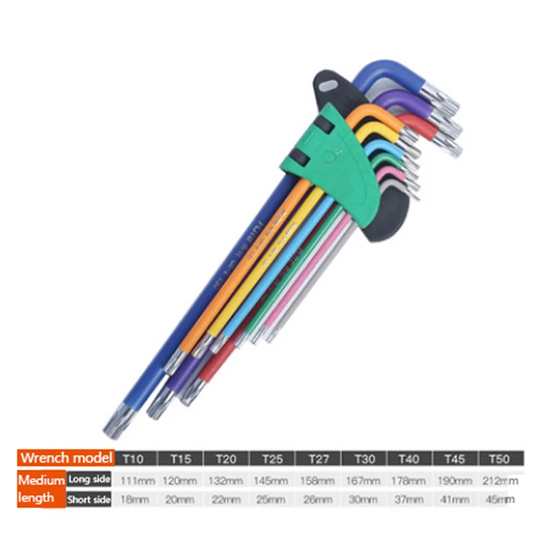 

Screwdriver Hex Wrench Set Colour Coding Wear-resisting Anticorrosion Key Sets Hexagon Torx Star Spanner