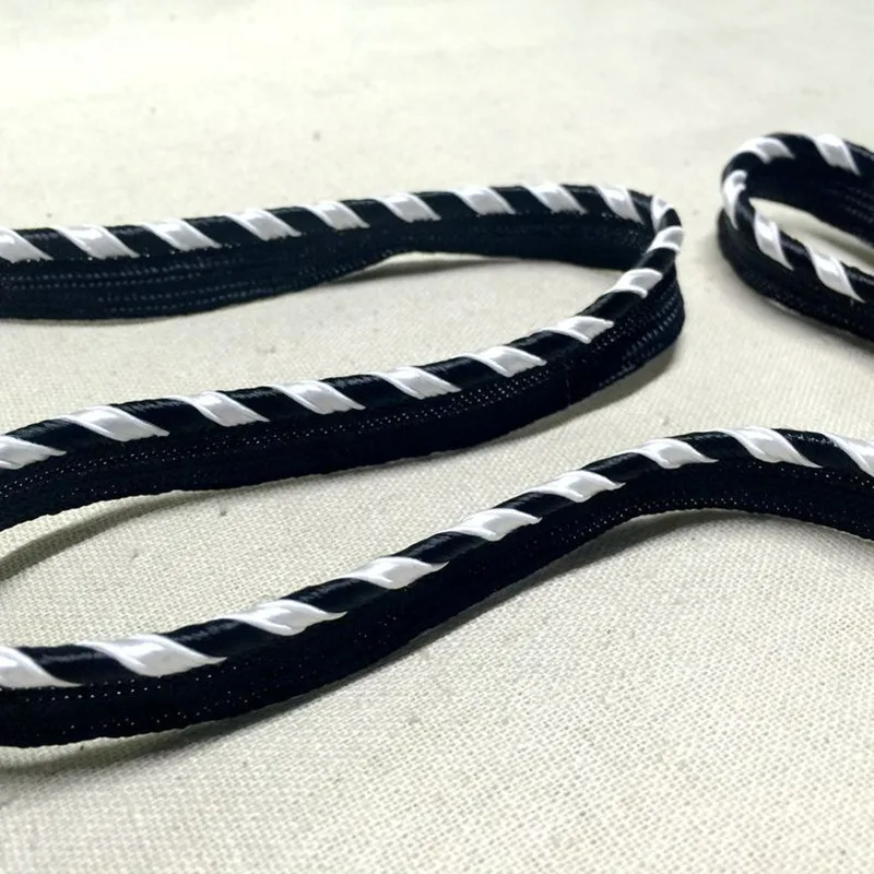 

45 yards Black piping tape for home textile pillow cushion edge sewing string accessory