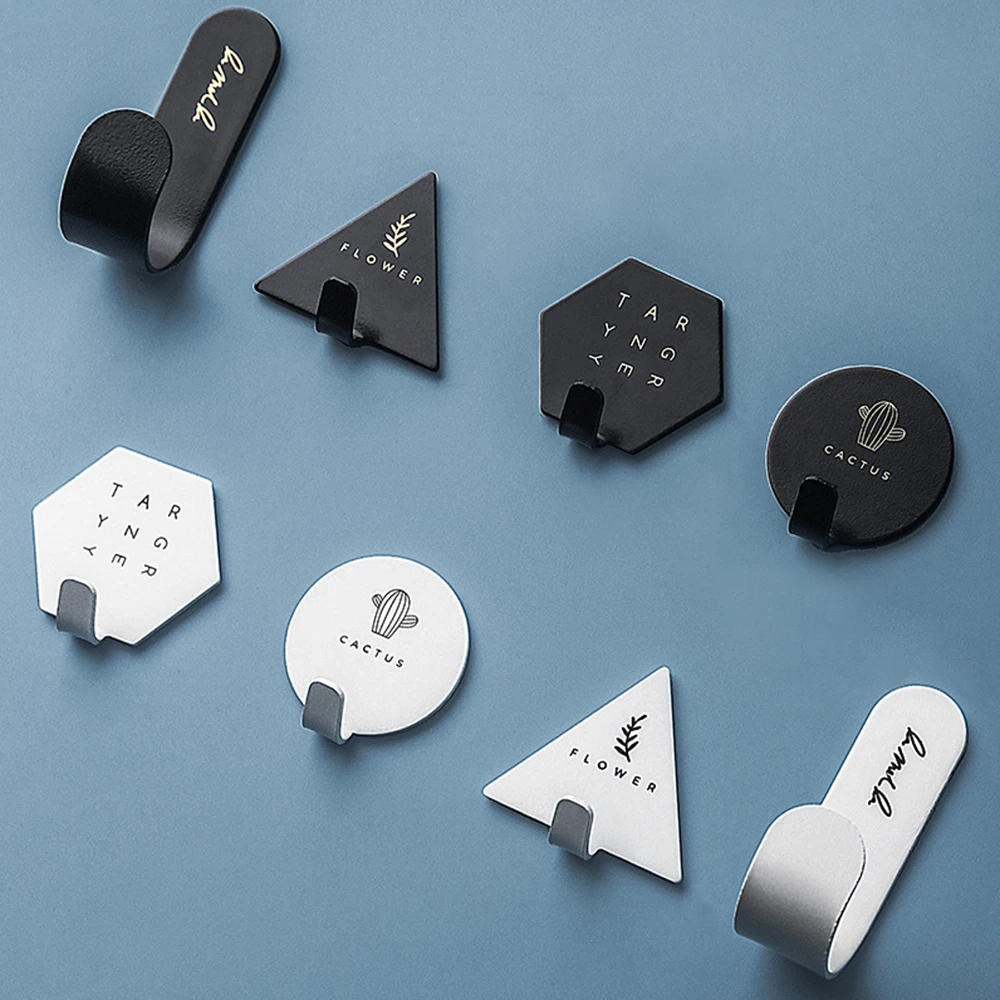 

4pcs Goods for home Clothes Hook key hanger Organizer kitchen convenience Wall holder bathroom products hanging decor creative