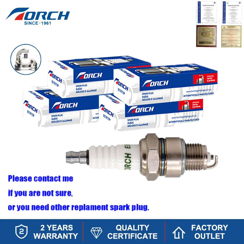 

TORCH Spark Plugs E5TC Compatible With BP5HS Autolite 276 Candle BP5HS AC Delco 45FFS Beru 145/1A Champion L12Y Ignition