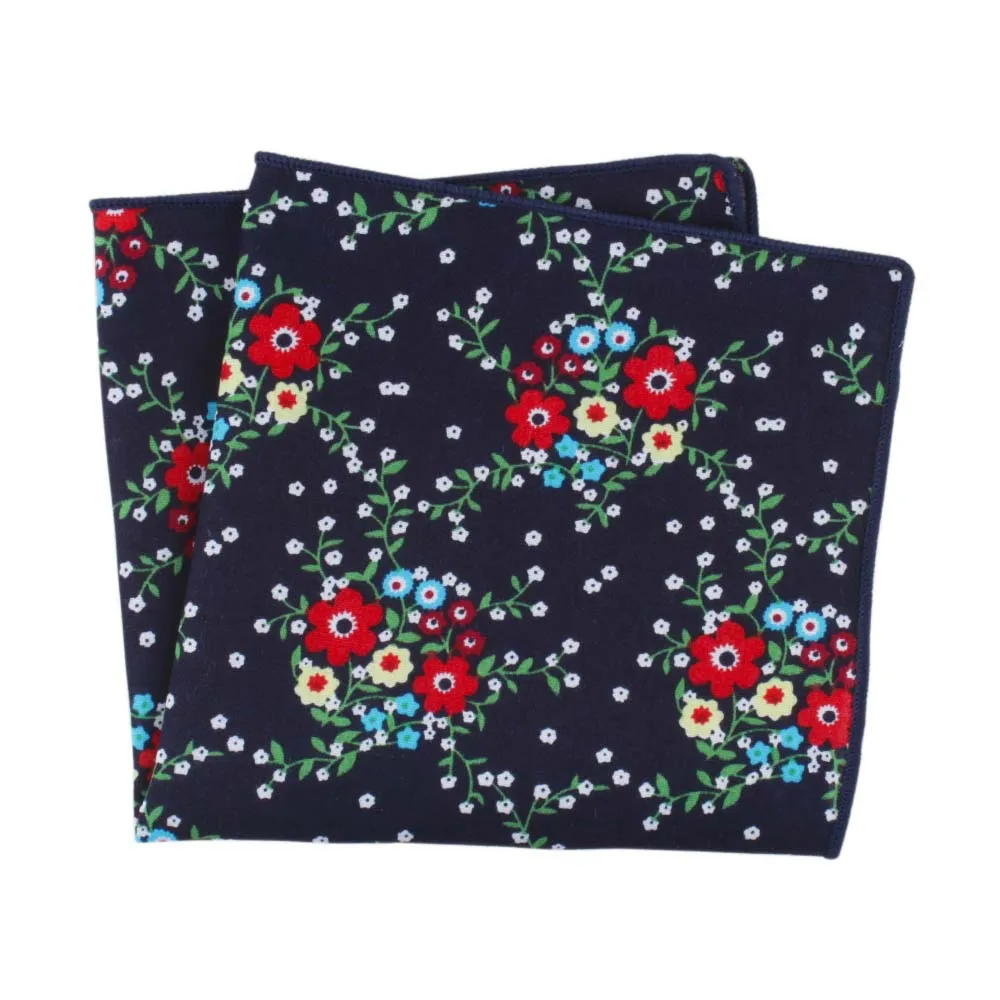

New Men's Suits Handkerchief Print Pocket Towel Retro Printed Cotton Pocket Square Floral Gentlemen Hankies