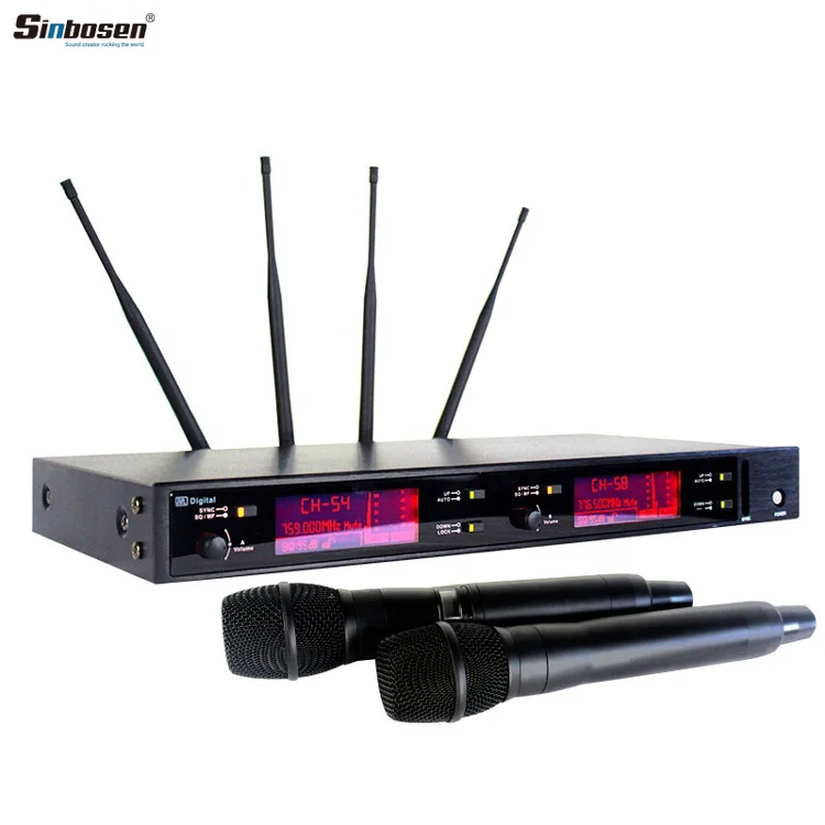 Sinbosen UHF двойная Беспроводная микрофонная система для выступлений цифровой УВЧ