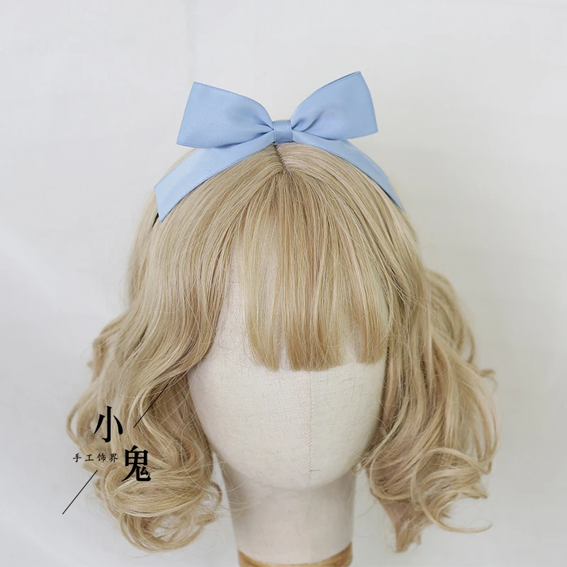 

Handmade Soft Girl Lovely Multicolor Bowknot Hairpin Hair Hoop Top Clip Headdress KC Headband Side Clip Daily simple Accessories