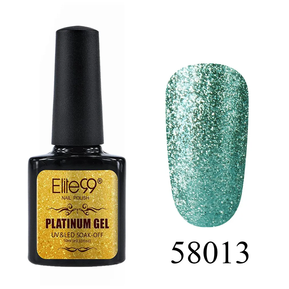 58013 Elite99 10 мл Блестящий УФ-гель для ногтей Platinum Soak Off Nail Art Маникюр гели для ногтей гибридные Лаки гель лак для ногтей набор - Цвет: 58013