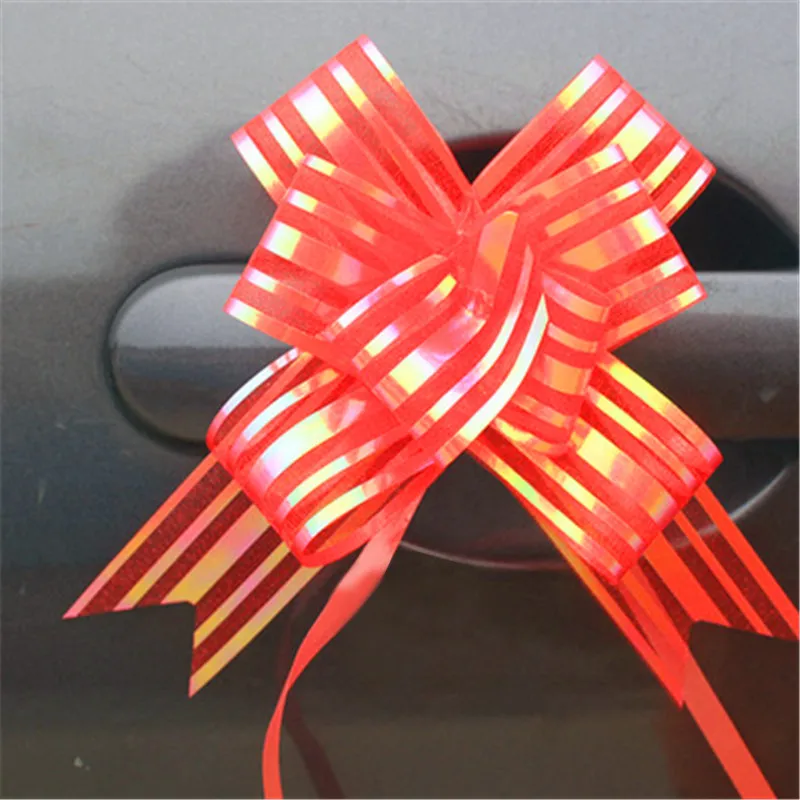 

10pcs High Quality Organza Pull Flower Ribbon Bow Gift Wrap Candy Box Accessories DIY Wedding Car decor Supplies Flower Ribbons