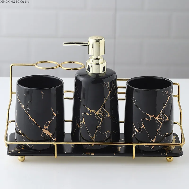 

Ceramic Bathroom Kit, Mouthwash Cup, Lotion Bottle, Toothbrush Cup Holder, Creative Bathroom Accessories, Bathroom Decoration