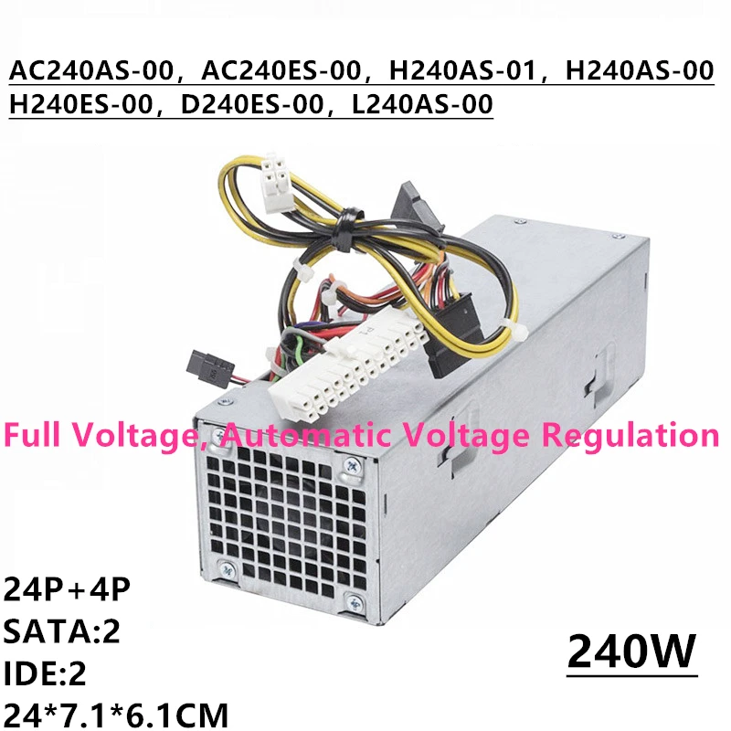 Новый оригинальный блок питания для ноутбука Dell 390 790 990 3010 7010 9010 240W Питание 3WN11