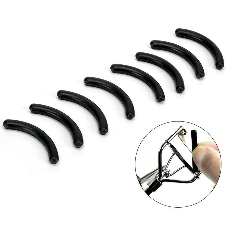 

30/50/100pcs Black Replacement Eyelash Curler Refill Silicone Pads Makeup Curling Styling Tools Eyelash Curler Replacement Pads