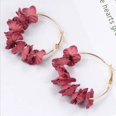 Женские этнические серьги обручи синие кольца в богемном стиле модные ювелирные