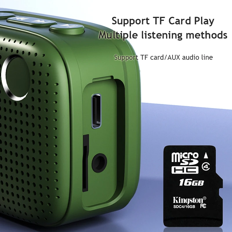 Мини Радио Портативный fm-радио ресивер Bluetooth динамик с стерео объемный громкий