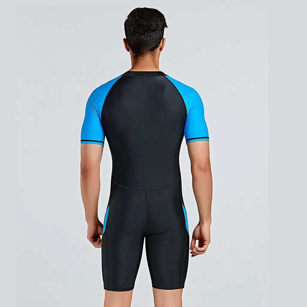 Мужской короткий неопреновый гидрокостюм для плавания серфинга на молнии сзади