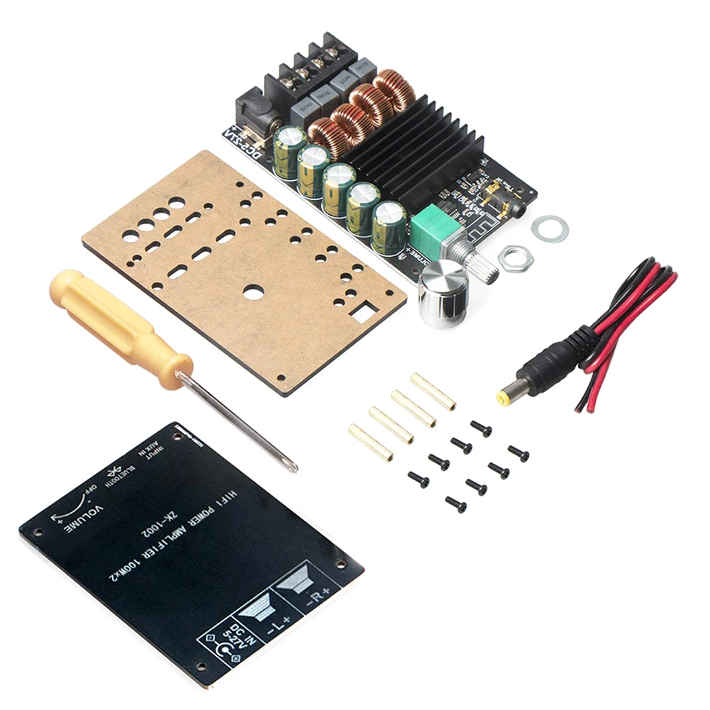 Bluetooth 5 0 беспроводной аудио цифровой усилитель мощности стерео плата 100 Вт * 2 с