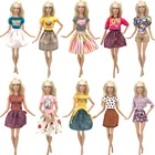 NK 2021 1x Кукольное платье, модный наряд, разноцветная рубашка, юбка, повседневная одежда, аксессуары для кукол Барби, игрушки 05 JJ