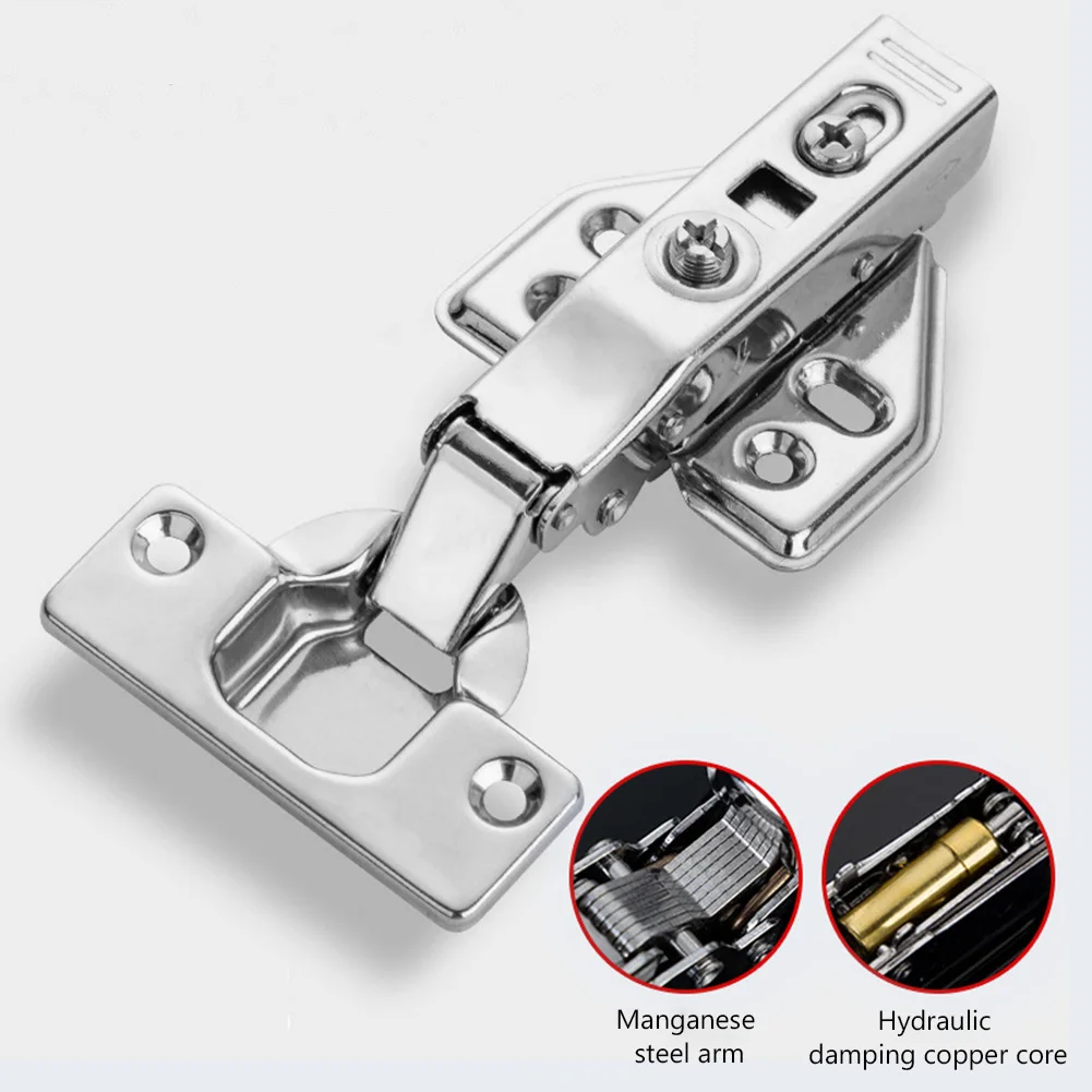 

2/4PCS Door Close Damper Buffer Soft Hinge Stainless Steel Cabinet Cupboard Hydraulic Hardware Wardrobe Buffer Soft Furniture