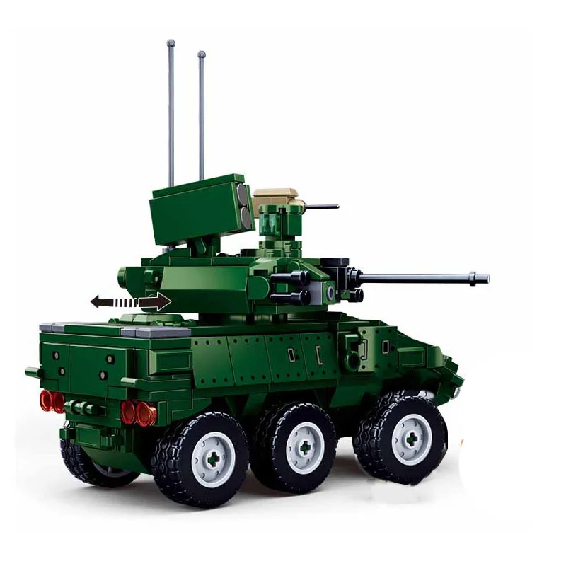 Военная серия французский EBRC колесный боевой автомобиль модель DIY аксессуары