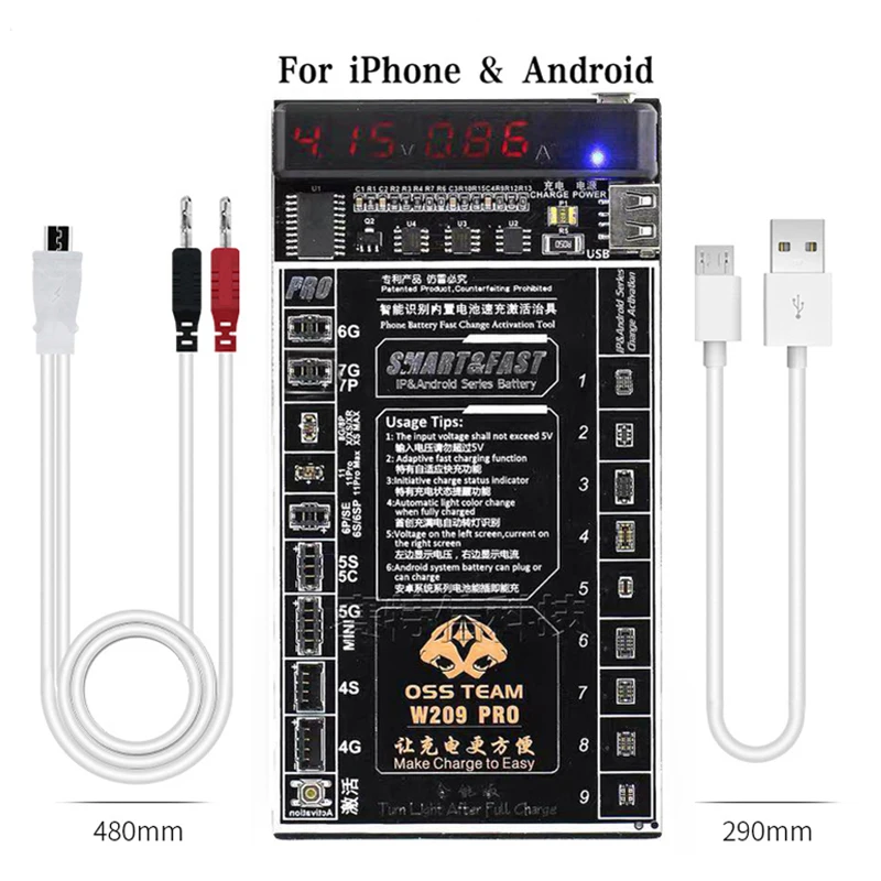 

Battery Fast Charging and Activation Board For 11 Pro Max/11Pro/11/XR/XS/XS MAX/X/8/8P/7/7P/6S/6 Samsung Xiaomi Phone Repair Set