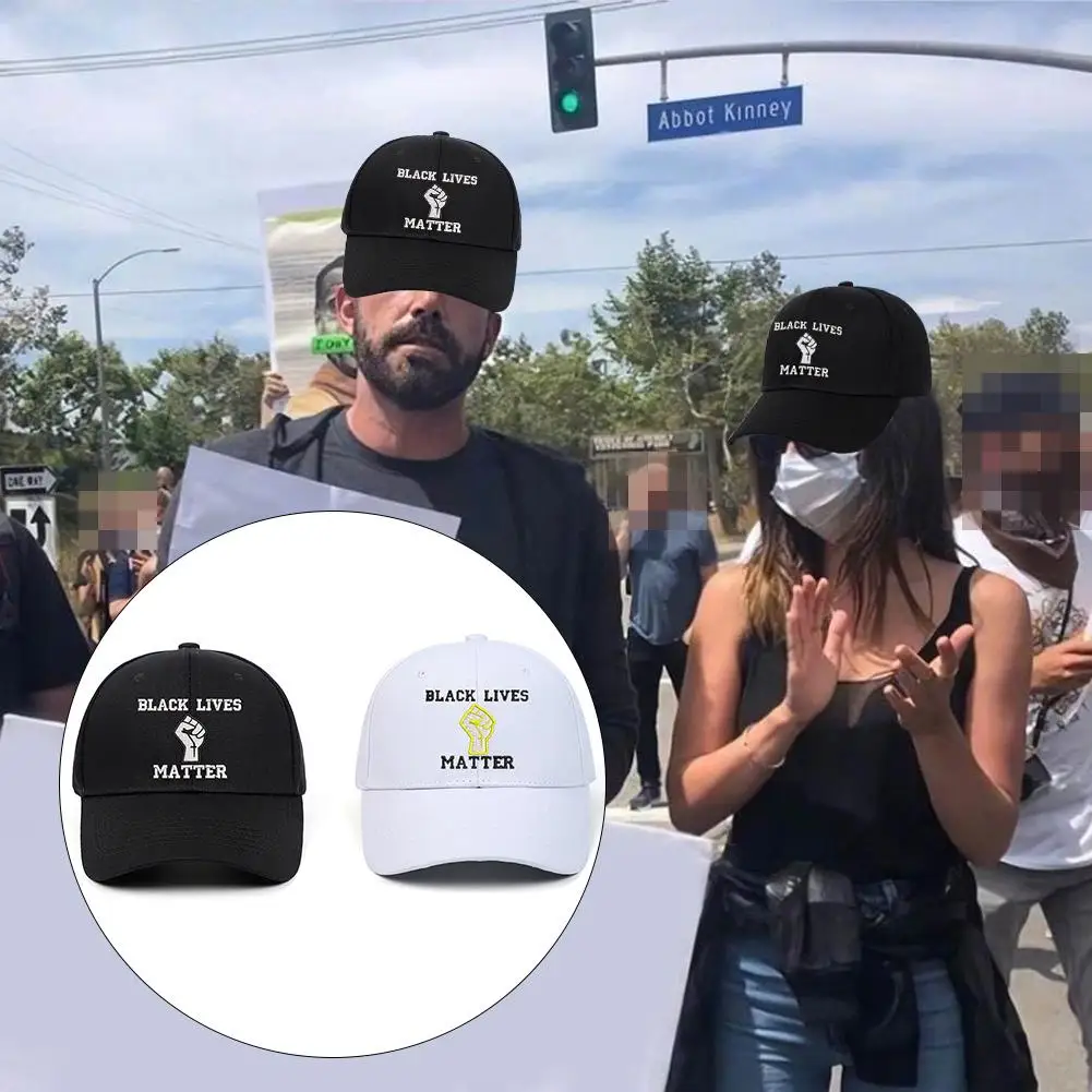 

Embroidered Baseball Cap BLACK LIVES MATTER Adjustable outdoor sports hip hop Cap Comfortable Sun Hat For Unisex