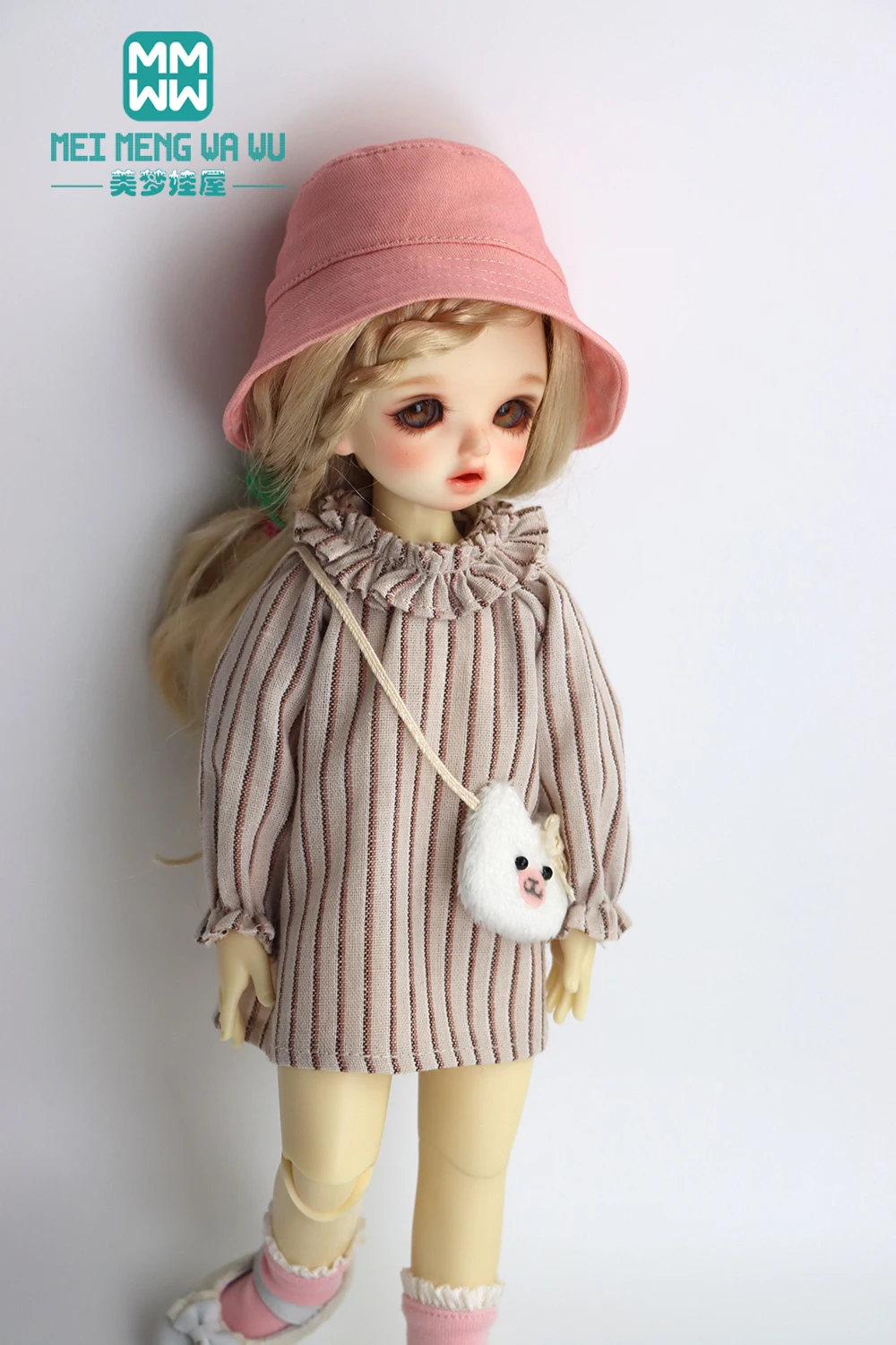 Одежда для куклы подходит шарнирной YOSD 28 см-30 см 1/6 модная Белая школьная форма с