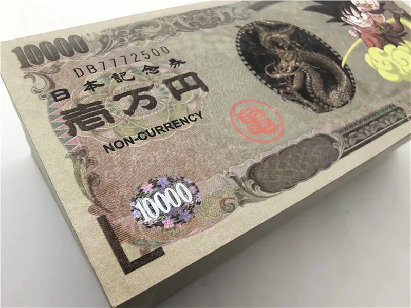 Йен Dragon Ball бумажные банкноты 10000 японская иена не валюта анти-Поддельные Банкноты заготовка коллекционные вещи