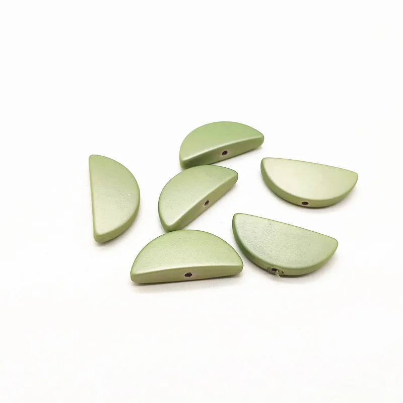 light green Новое поступление! 30x14 мм 100 шт/партия резиновый матовый полукруг для сережек аксессуары ювелирное ожерелье детали для серег Изготовление DIY - Цвет: light green