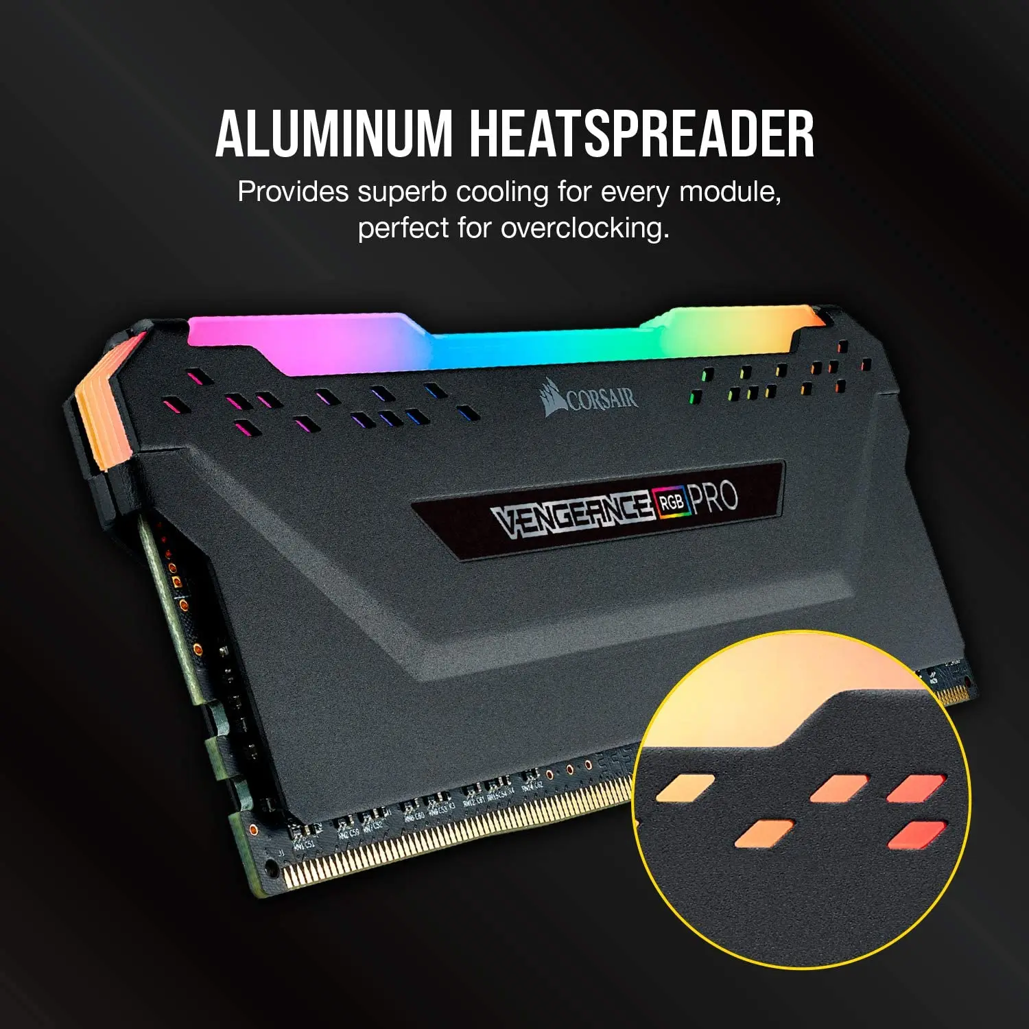 Оперативная память Corsair Vengeance RGB Pro 16 Гб (1x16 Гб) DDR4 3600 (PC4-28800) C16 оперативная для