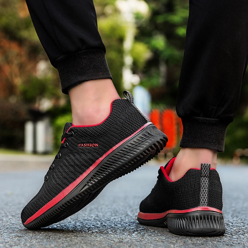 Hot Sale Mesh Shoes Men Summer Breathable Sneakers Non-slip Big Size Mens Lightweight Comfortable Lace-up Footwear |