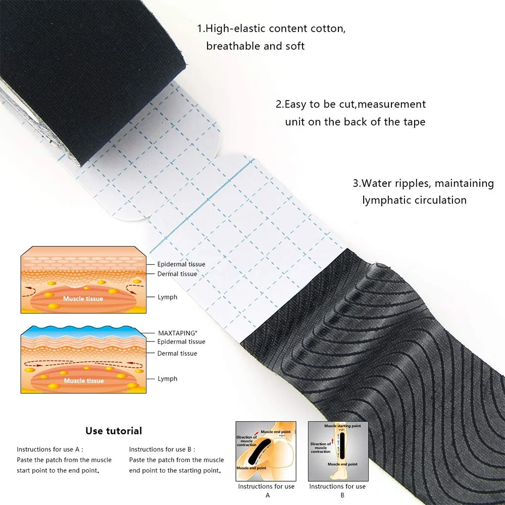 Кинезиологические ленты для восстановления кожи 6 рулонов 5 см * м | Спорт и