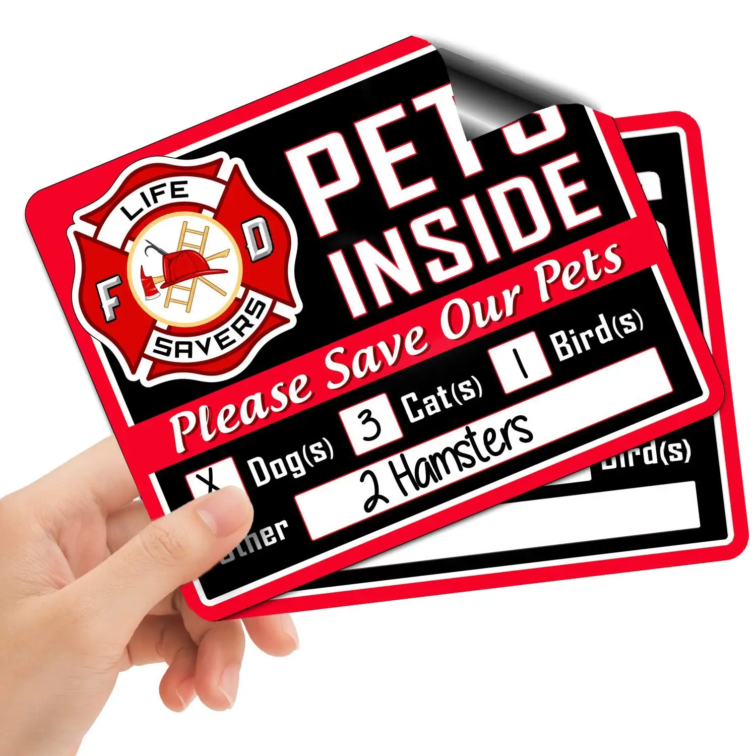 Для стильного Pet Rescue наклейки на ногти для дом окна двери 5 &quotx 4&quot оповещения