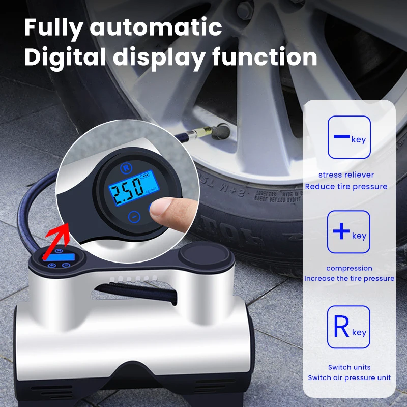

12V 150PSI Car Air Pump Tire Inflator 120W Portable Air Compressor Digital Car Tyre Pump for Car Bicycle Tires Balls