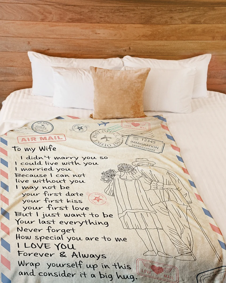 Надпись о любви от мужа к жене | Удобное и высококачественное Флисовое одеяло из