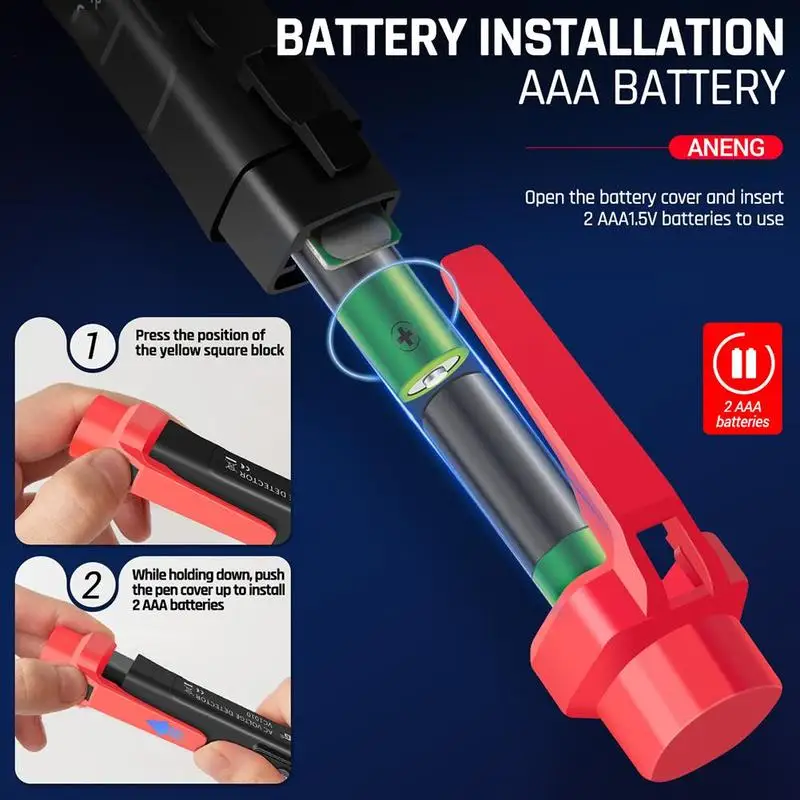 

Digital AC / DC voltage detectors analog voltmeter cur Volt contact meter pen pen voltage 12-1000V intelligent tester pen p E3W8