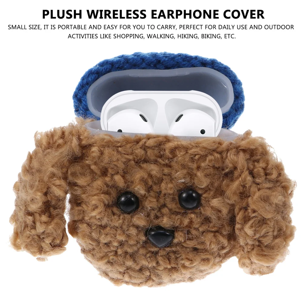 

1Pc Wireless Earphone Plush Case Headset Cover Compatible for Airpods 1/2