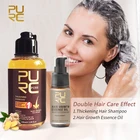 Имбирный шампунь для роста волос PURC, 2 шт., набор масел, утолщение волос, уход за кожей головы для мужчин и женщин, Мужская Сыворотка для роста волос