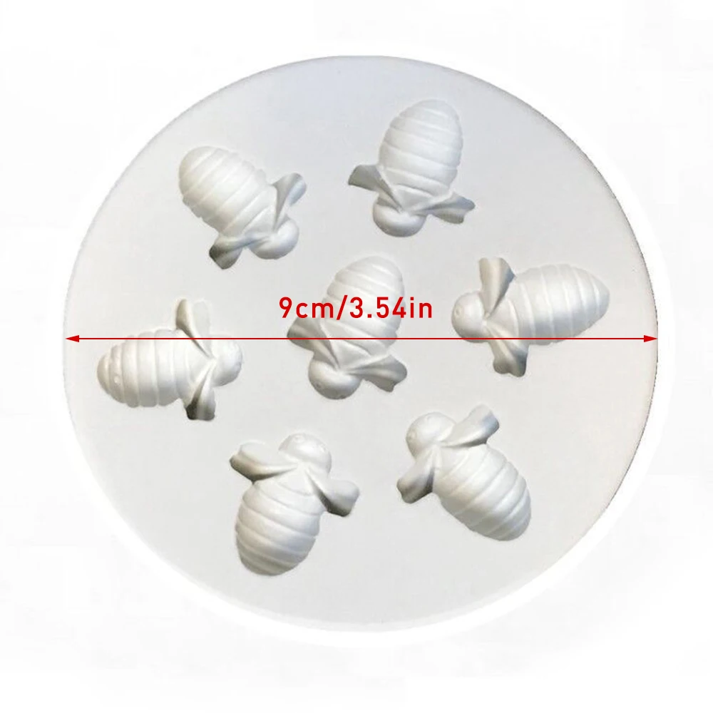

3D 7 Cavities Bees Silicone Mold Fondant Cake Decoration DIY Soap Mould Hand Made Decorating Chocolate Candy Silica Gel Mold