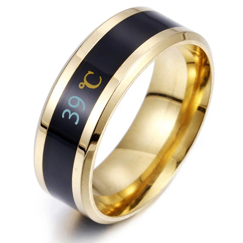 Температурное кольцо из титановой стали настроения чувства эмоции