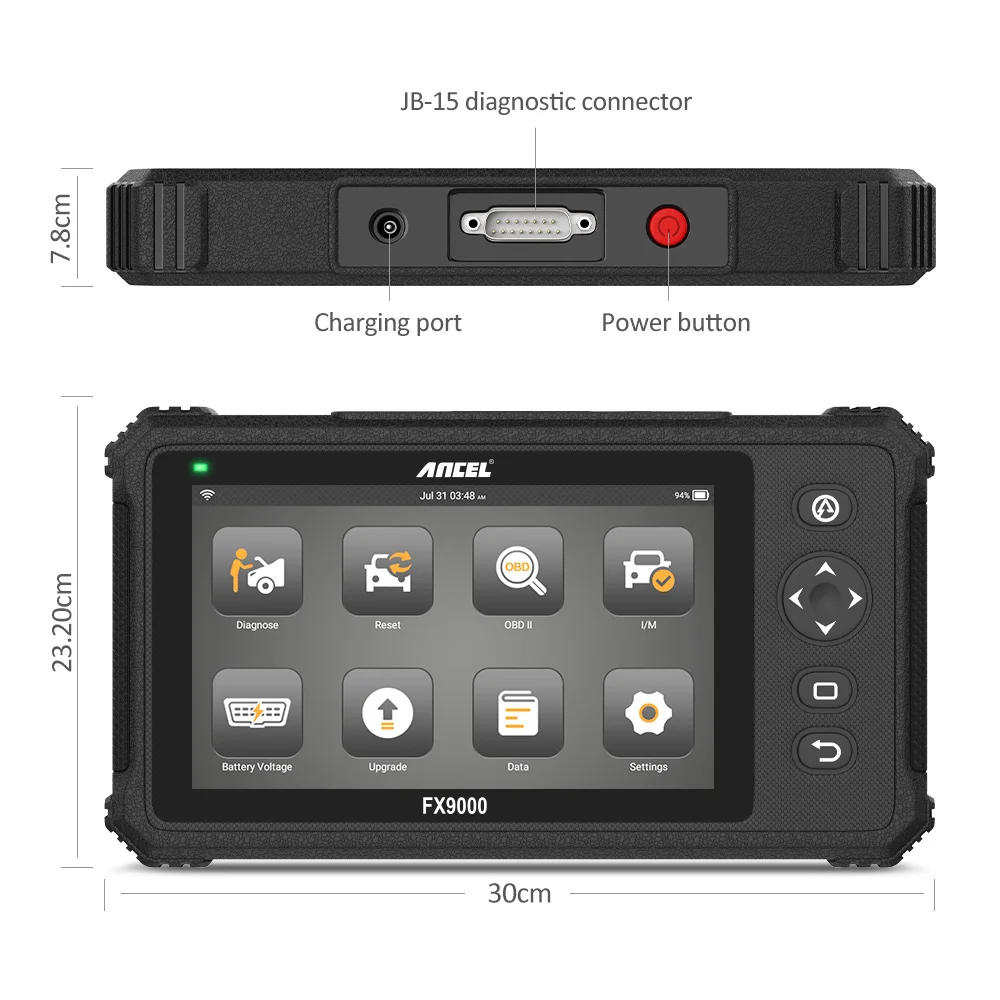 Сканер Ancel FX9000 OBD2 для полной диагностики системы Автомобильный сканер OBD 2