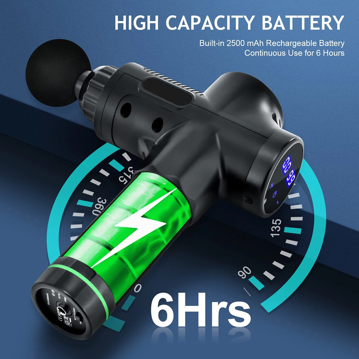 Massage Gun Deep Tissue Percussion Pistol Muscle Pain Relief Body Neck Massagr Abdomen Exercising Relaxation 30 Speeds | Красота и