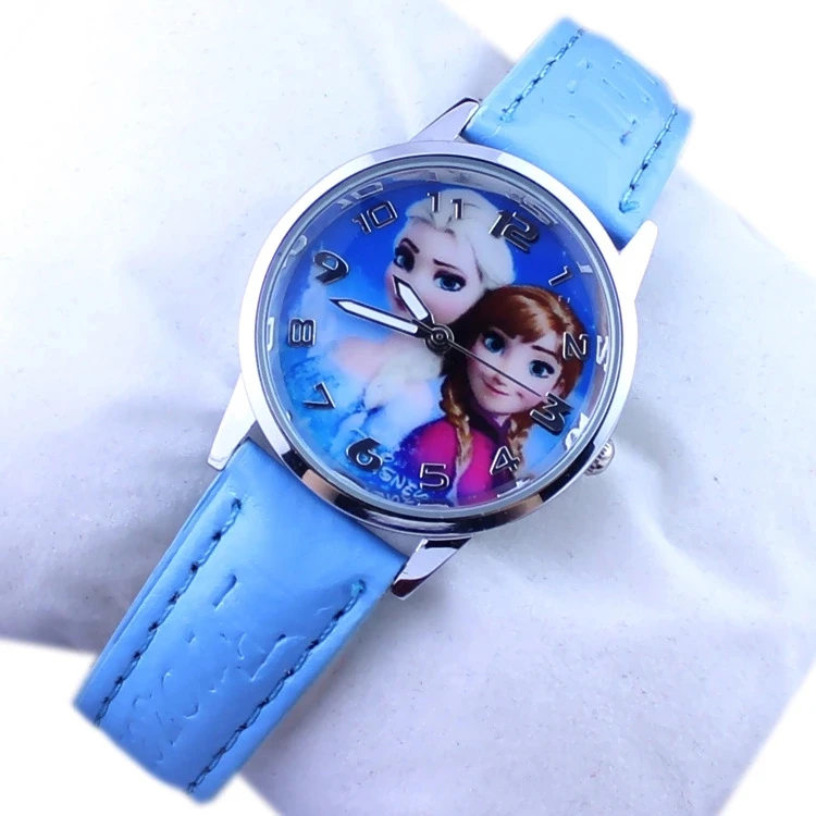 2018 new ice and snow princess Aisha Anna Princess children cartoon student girl belt quartz fashion watch | Наручные часы