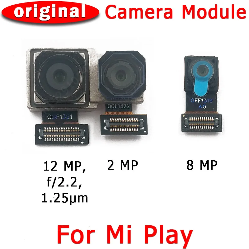 

Original Front and Rear Back Camera For Xiaomi Mi Play Main Facing Camera Module Flex Cable Replacement Spare Parts